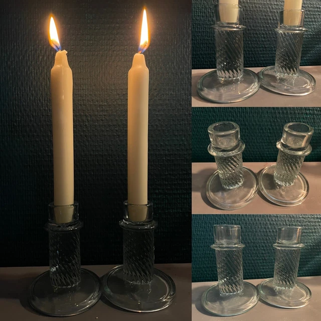 Lot de 2 bougeoirs en verre – Knut & Marianne Hagberg pour IKEA | €20