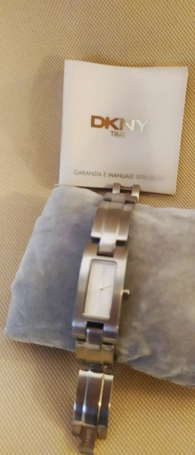 orologio donna acciaio, NUOVO MAI INDOSSATO QUADRANTE BIANCO MEDIA DIMENSIONE