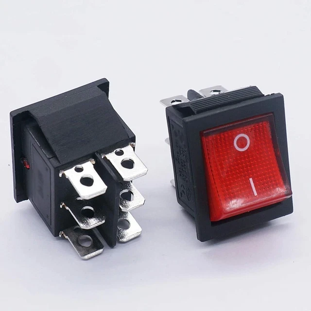 Interruttore A Bilanciere 4 Pin - 30A IP65 Impermeabile Con Luce Rossa - Foto 11