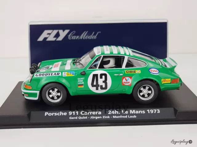 Slot car scalextric fly 88184 A-903 Porsche 911 carrera #43 Rsr 24H. Le Mans '73 2