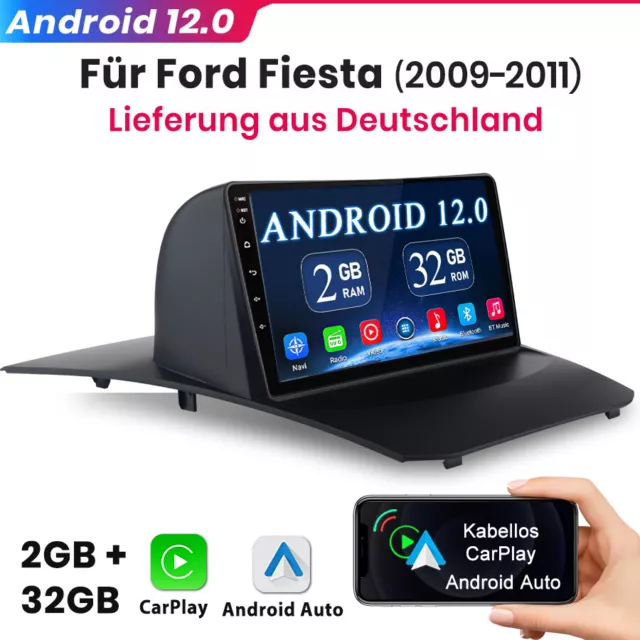 Für Ford Fiesta 2009-2014 Android 12.0 CarPlay Autoradio GPS Navi WIFI RDS DAB+