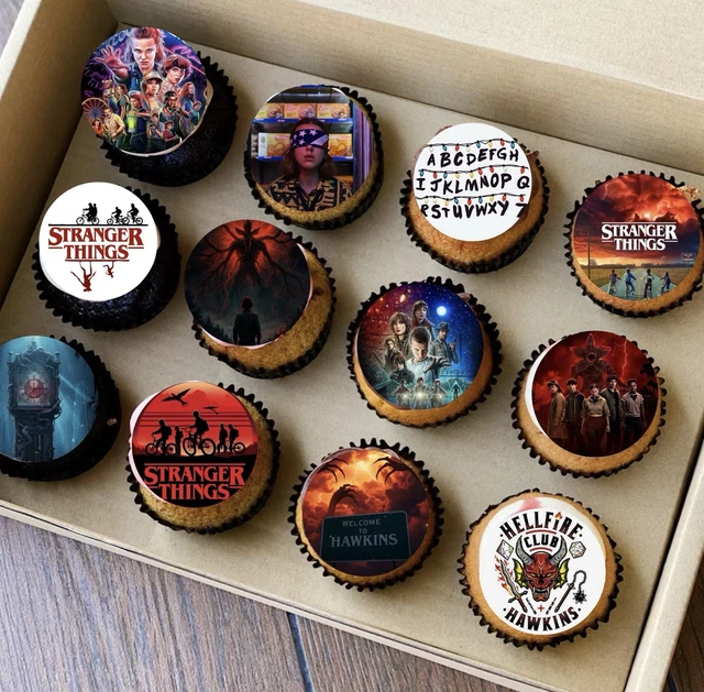 12X PRE CUT Edible Cupcake Toppers Stranger - Things Theme Premium ...