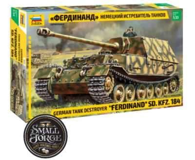 Zvezda ZV3653, "Ferdinand" SD. KFZ.184 German Tank Destroyer WWII 1:35 Scale.NEW