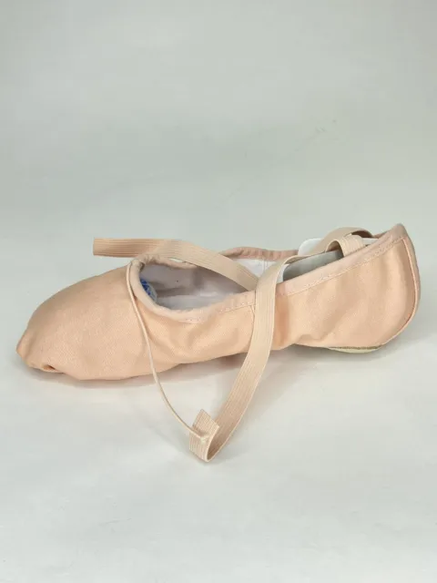 Bloch Women's S0277L "Pump" Canvas Split Sole Ballet Slipper Pink NIB Size 6