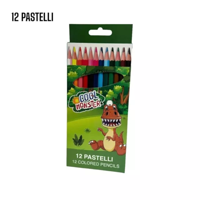 Pastelli Colorati Dinosauro scatola da 12 pezzi ideale come regalino festa