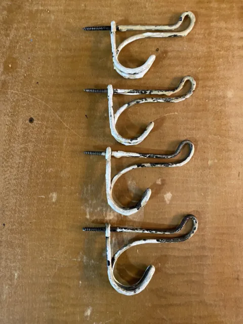 Primitive/Antique Screw In Wall Coat/Hat Hooks (4)