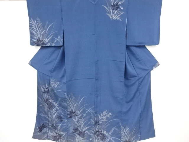 46482# Japanese Kimono / Antique Kimono / Woven Floral Plants
