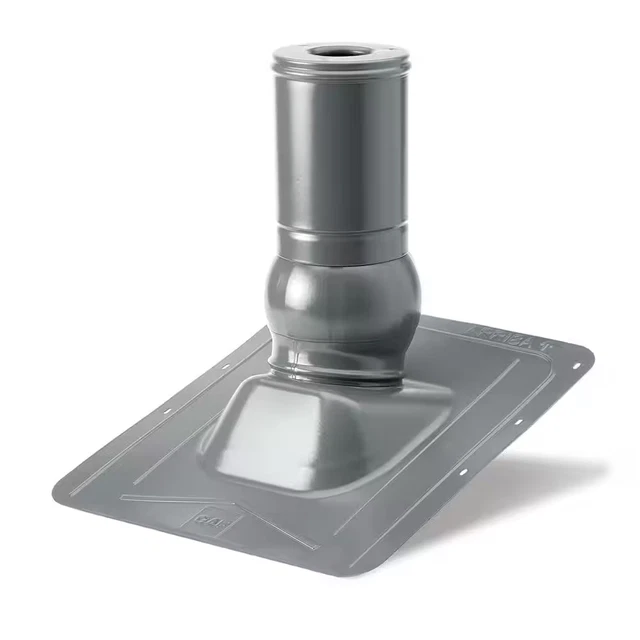 1.5 In. 26-Gauge Pivot Pipe Boot Flashing Galvanized in Gray