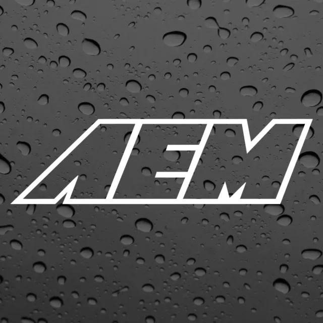 Aem X2 Pair Stickers White Graphics Decal Sticker Race Track Jdm Jap Car