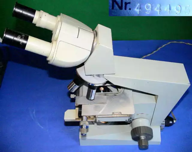 CARL ZEISS JENA ERGAVAL binokular Mikroskop Microscope Auflicht Durchlicht Labor