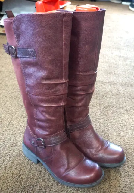 Women's Earth Origins Penelope Wide Shaft tall riding boot merlot sz 8.5