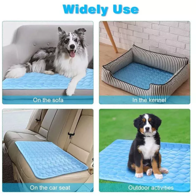 Gel Mat Pet Dog Cat Bed Non-Toxic Cooling Rug Puppy Summer Pad 5 Sizes AU