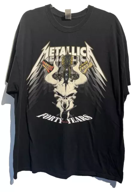 Metallica XXL Shirt Forty Years Rock Band Metal Tour Gig Hellfire Club Rock 2XL