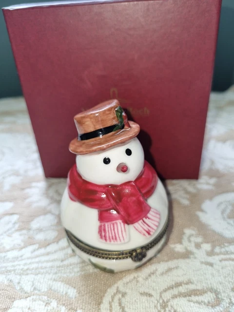 Villeroy and Boch Christmas snowman trinket box, brand new in box