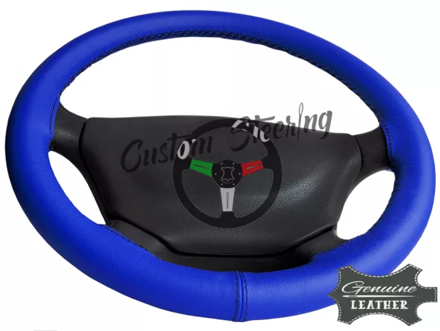 For Volkswagen Vw Golf Plus 2004-2014 Royal Blue Leather Steering Wheel Cover