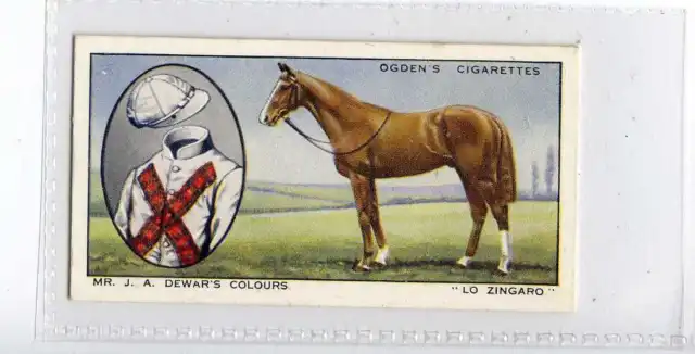 (Jg2979) OGDENS,PROMINENT RACEHORSES OF 1933,LO ZINGARO,1934,#25