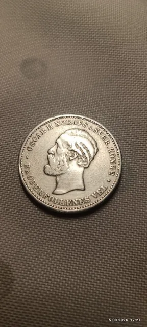 Norwegen 2 Kronen norwegische Münze 1902