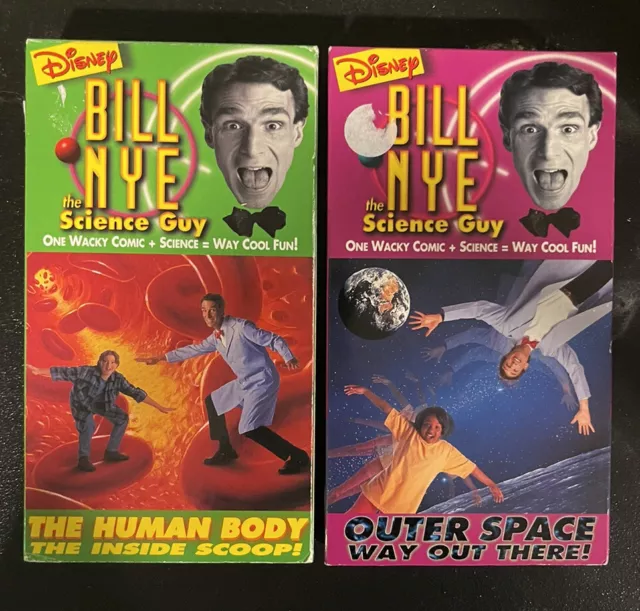 BILL NYE THE Science Guy VHS tapes Lot of 2: Cells and Bones and ...