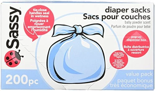 Baby Disposable Diaper Sacks, 200 , Packaging may vary