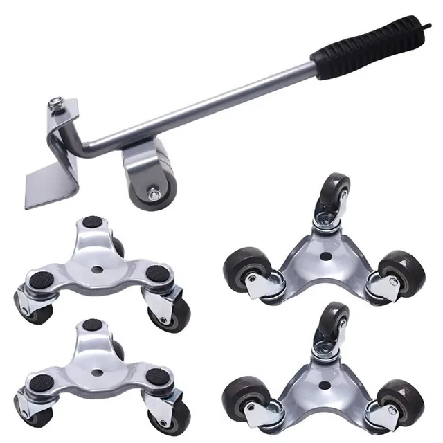 Sliver 3 ruote set sollevatore mobili pully mobile frigorifero armadio divano