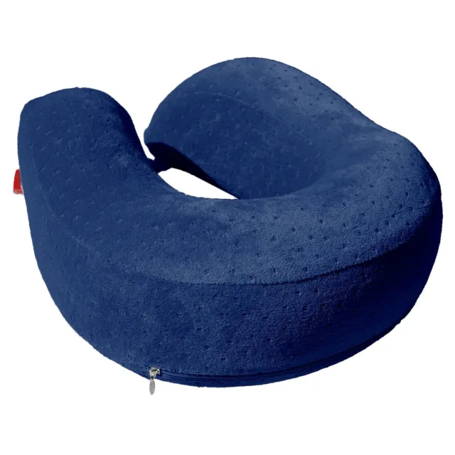 Navy Memory Foam Therapeutic Comfort U-shaped Travel Neck Pillow Support Cushion 5