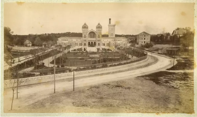 France, Biarritz, Les Thermes Salines  vintage albumen print.  Tirage albuminé