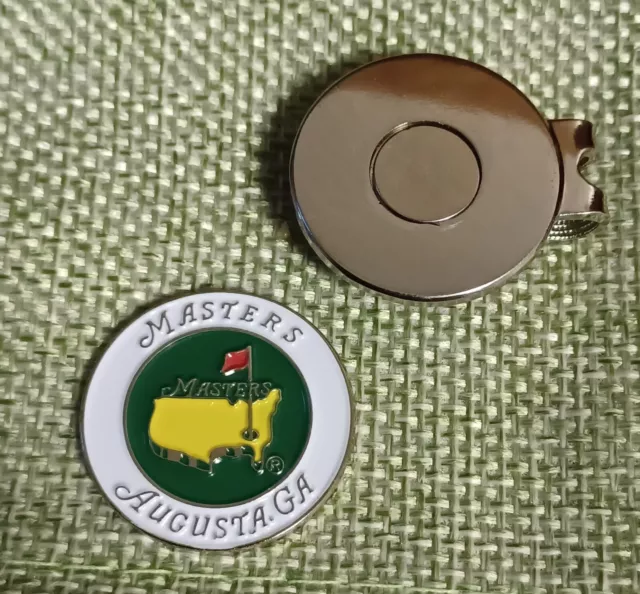 Masters golf ball marker - bonus Magnetic hat clip