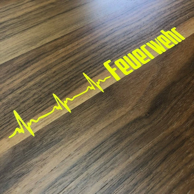 Freiwillige Feuerwehr Aufkleber Schriftzug Neon Sticker Auto