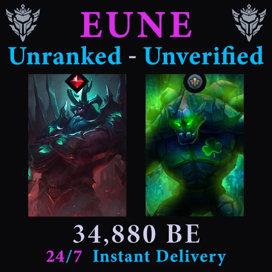 EUNE LoL Account Gatekeeper Galio Shamrock Malphite League of Legends Smurf