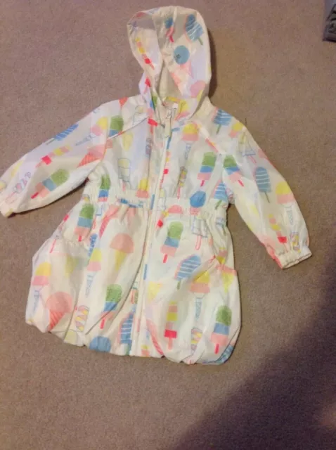 Marks And Spencer Baby Girls Ice Cream Print Jacket/ Coat Age 9-12 Months Bnwt
