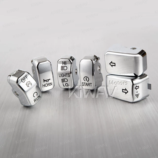 Boutons pour cocottes 6pcs chromé pour Harley '06 35th Anniversary Super Glide