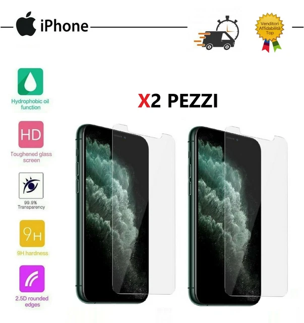 PELLICOLA VETRO TEMPERATO per APPLE IPHONE 11 PRO 2 PEZZI PROTETTIVA display