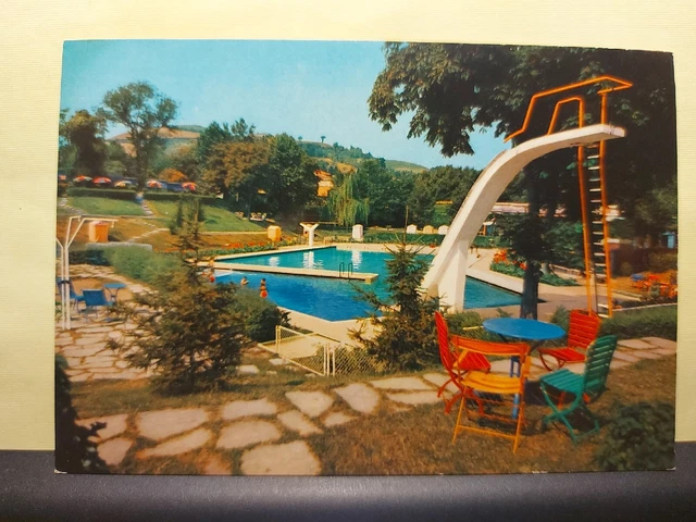 Salsomaggiore Nuova Piscina Hotel Terme Scivolo Animata Non Viaggiata Fg 