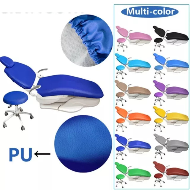 Dental Chair Cover Unit PU Leather Elastic Waterproof Protective Protector 4pcs