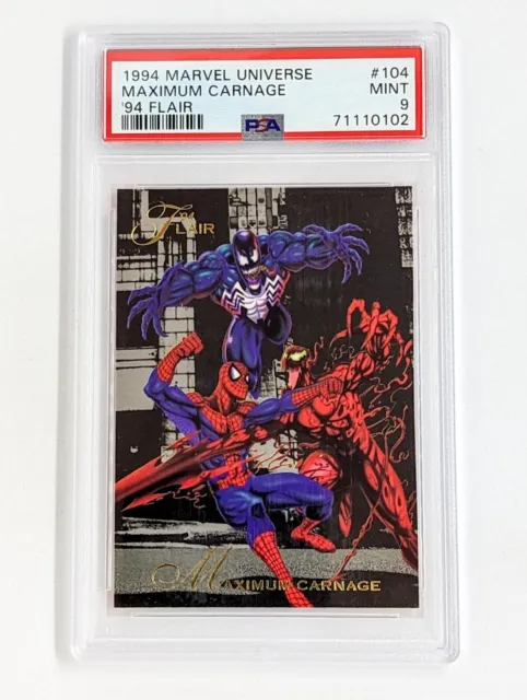 1994 Marvel Universe Flair #104 Maximum Carnage PSA 9 Spider-Man Venom Carnage