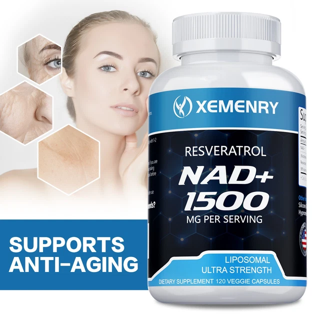 NMN Supplement, 1500MG Nicotinamide Mononucleotide Resveratrol Enhanced Absorption 2-in-1 For Supports Anti-Aging &amp; Antioxidant, Cellular Energy Metabolism, Naturally Boost NAD Levels (NMN 120PCS