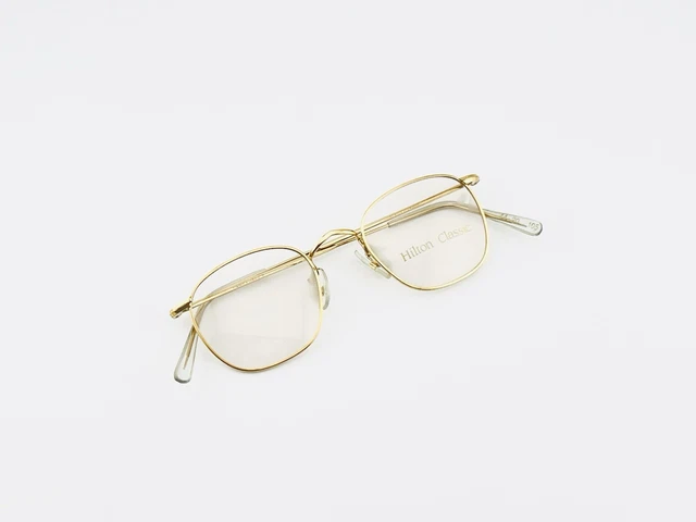 Lunettes Vintage Hilton Monaco 302 Ovales - Monture Métal Bronze, Italie, Années 90, Neuves Sans étui