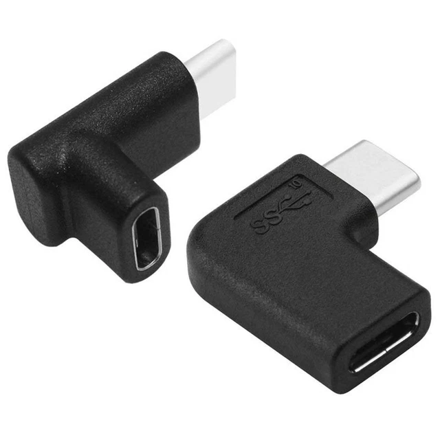 USB C Type C Male to Female Adapter,Right & Left Upward & Downwar J2O7
