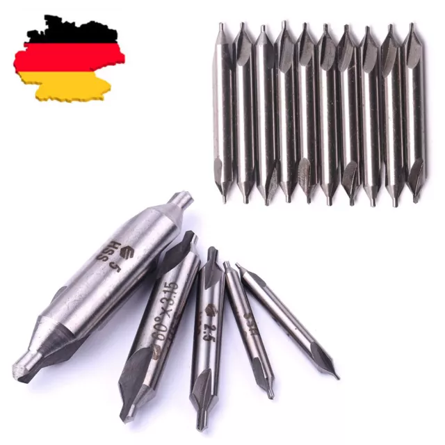 5/10x HSS Zentrierbohrer Satz Anbohrer Kombiniert Center Bohrer Senker Drill Bit