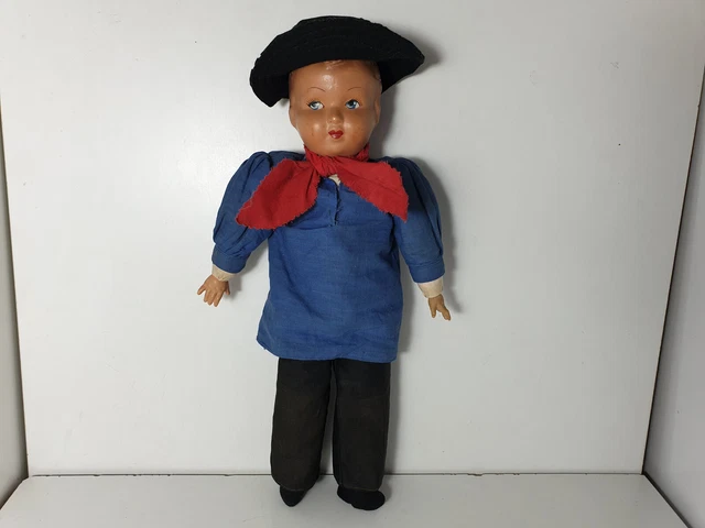Jolie Poupée Ancienne Rhodoïd 31 Cm - Années 1940 - Sans Marque - État D'origine