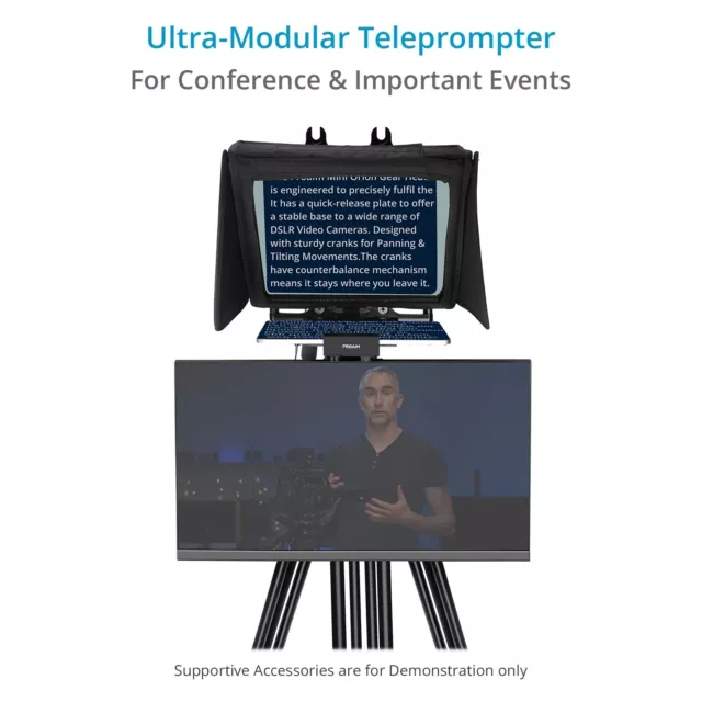 Proaim Ultra Modular Teleprompter | Fits 12” LCD Monitors / Tabs (TP-ULTM-01) 2