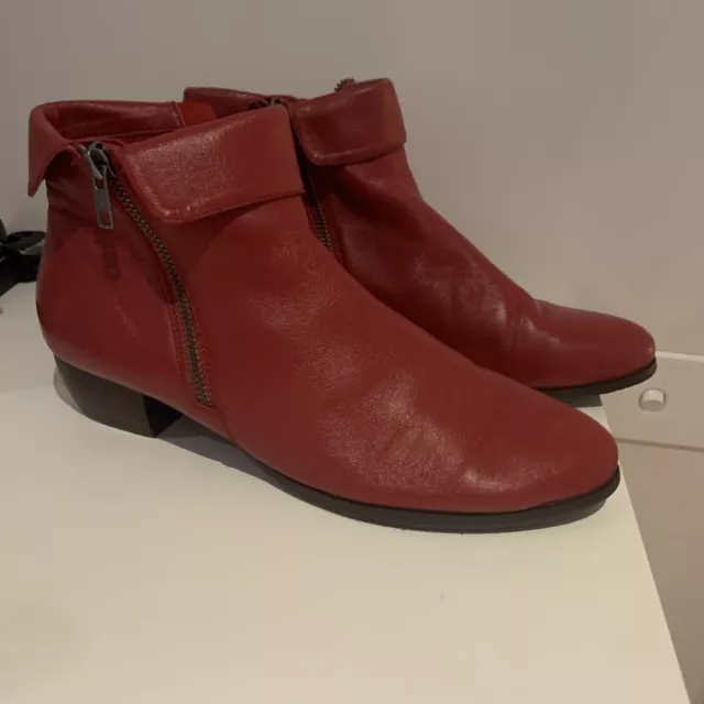 Django And Juliette Red Boots Leather  Size 41 10 Shoes