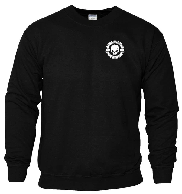 United We Stand Sweatshirt Pocket Divided We Fall Skull Gym MMA Men Jumper Top