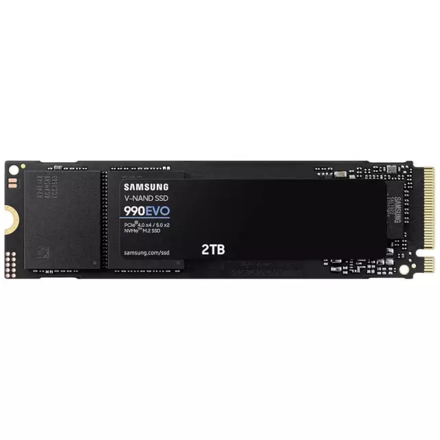 Samsung 990 EVO 2 TB SSD interne NVMe/PCIe M.2 M.2 NVMe PCIe 4.0 x4, M.2 NVMe