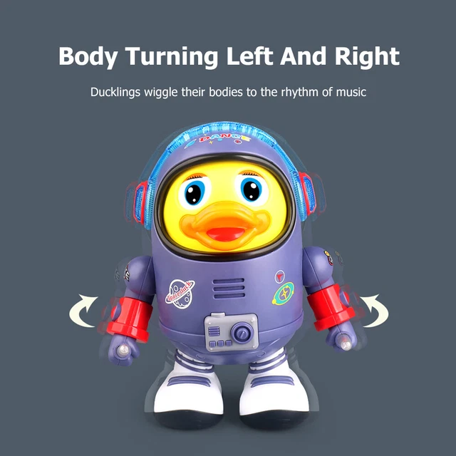 Electric Noisy Duck Toys Movable with Music Light for Children Birthday Gift