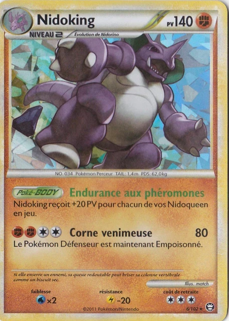 Nidoking Holo Deck Promo - HS:Triumph - 6/102 - French Pokemon Card