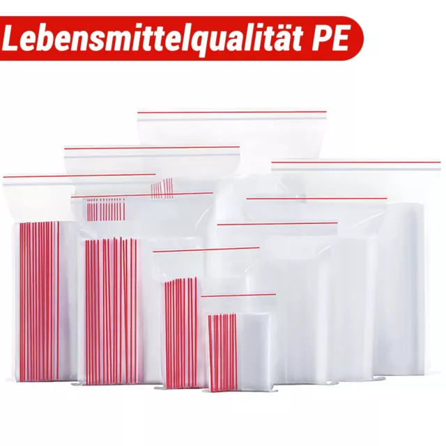 25 x kleine klare Plastiktüten Baggy Grip selbstversiegelnd wiederverschließbar