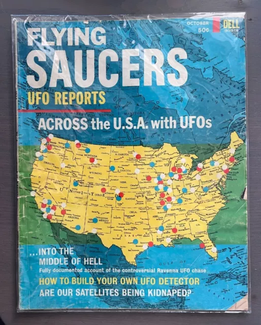 "FLYING SAUCERS UFO REPORTS" magazine - October 1967 - Dell