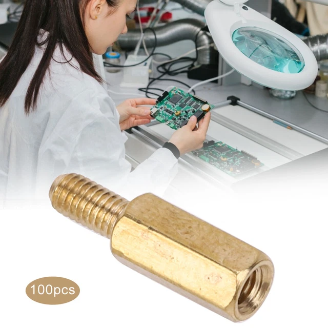 (100 Pcs Per Sale))Easy To Install Standoff Wear-Resistant Brass M3 Standoff