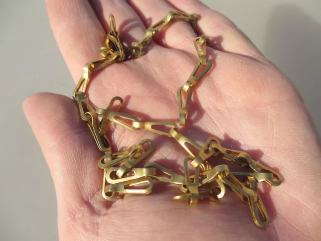 Original Vintage Brass Lighting Chain Hanger Loop Chandelier Light Pull 56cm
